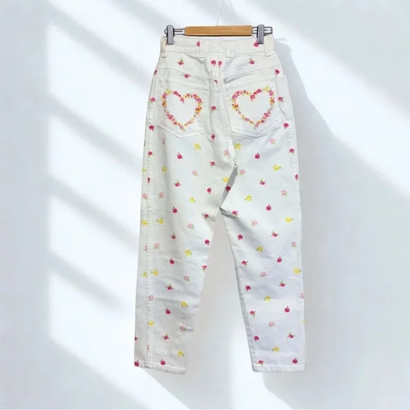 💝 Escada by Margareth Ley Vintage Floral Jeans- Rare 1980s/90s - Picture 6 of 12